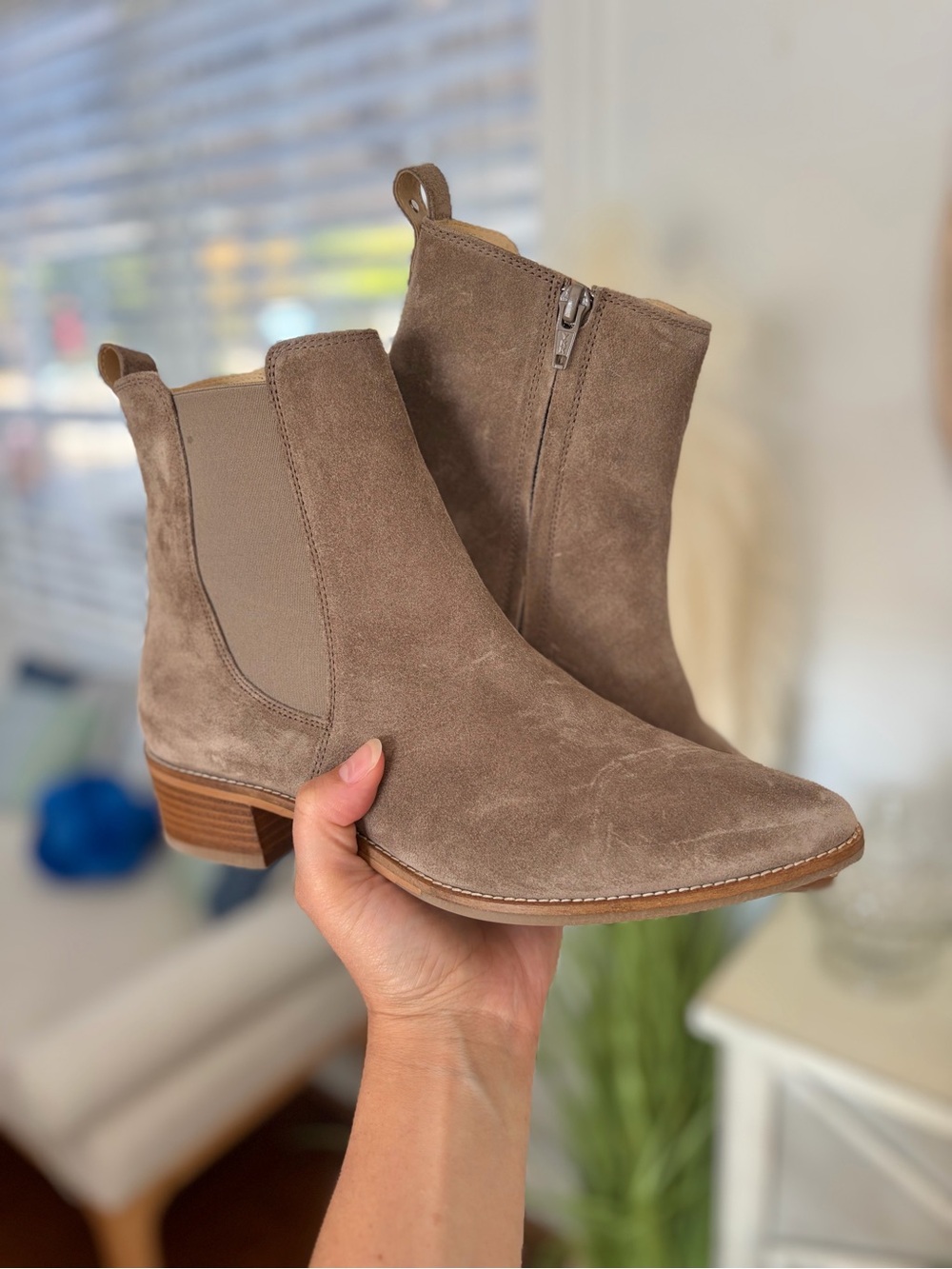 Paul Green Celina Taupe Suede Boots
